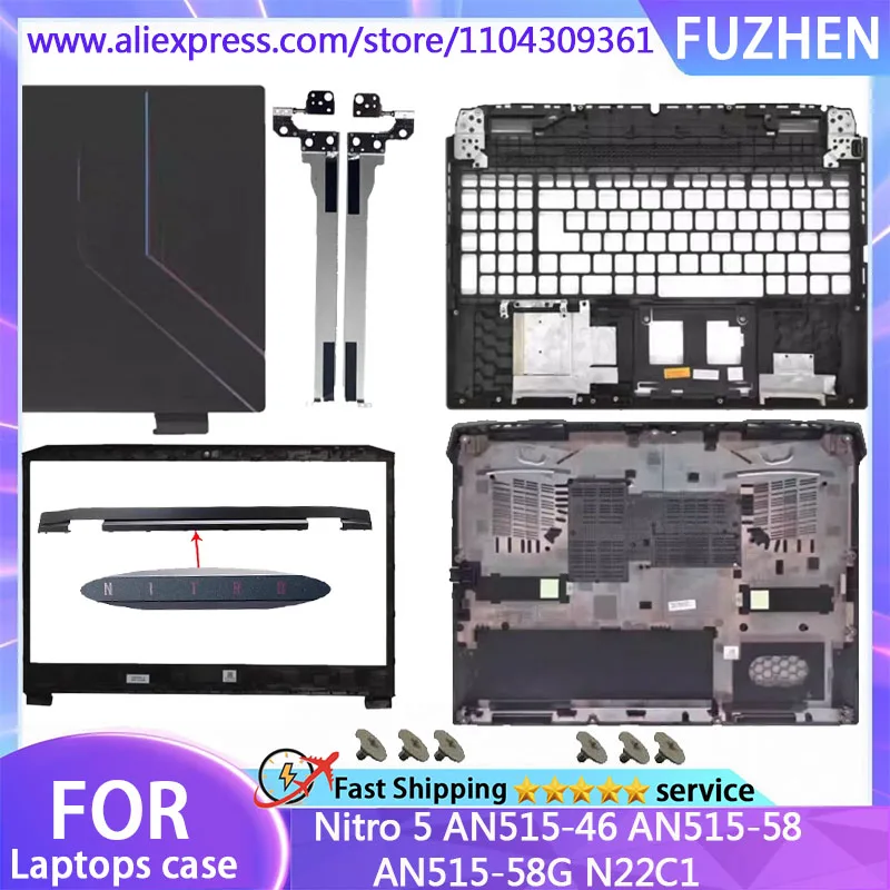 New For NITRO5 AN515-58G AN515-58 AN515-46 N22C1 Laptop LCD Rear Cover/Front Frame/Palm Pad Keyboard/Bottom Cover/hinge