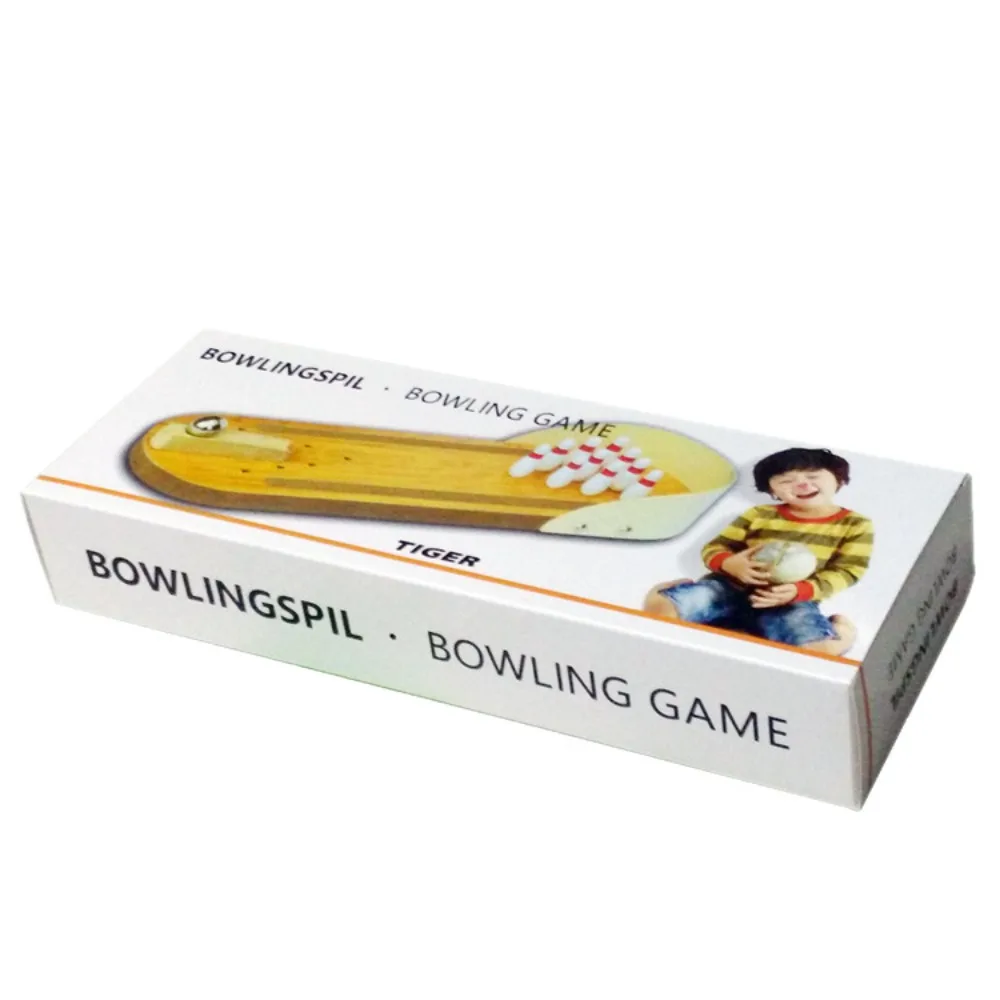 Games for Children Mini Bowling Tabletop Game Children's Educational Innovation Toys Solid Wood Table Entertainment Sports