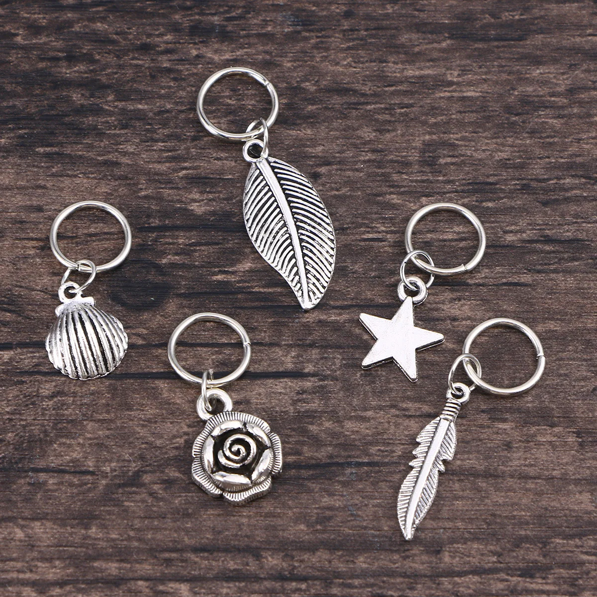 

45 Pcs Hairpin Headgear Braid Ring Pendant Girl Accessories Metal for Girls Leaves
