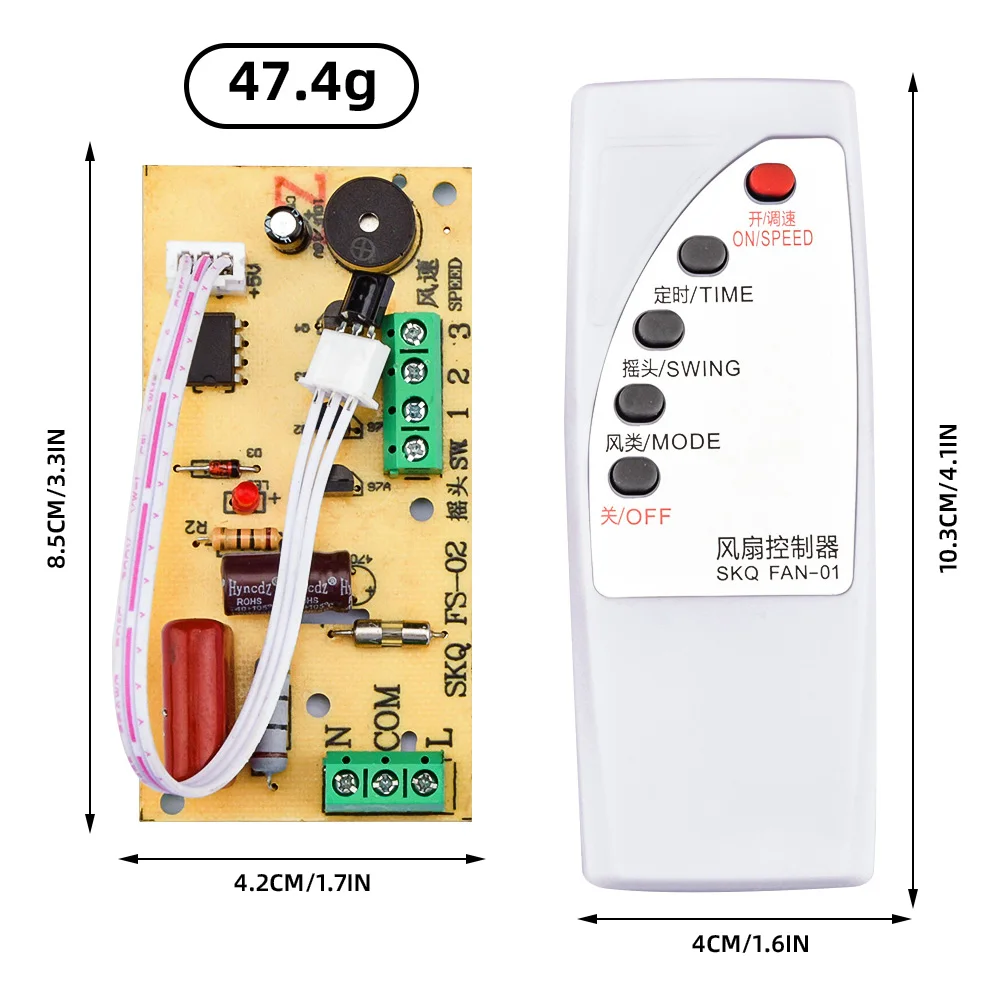 Air Conditioning Fan Electric Fan Circuit Universal Board Remote Control Board Cold Fan Motherboard Circuit Control Board 300W