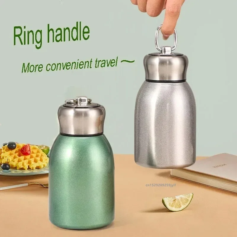 Mini tasse Thermos 300ml, tasse de poche en acier inoxydable, tasse à café thermique, flacon sous vide, bouteille d'eau chaude isolée, cadeau pour enfants