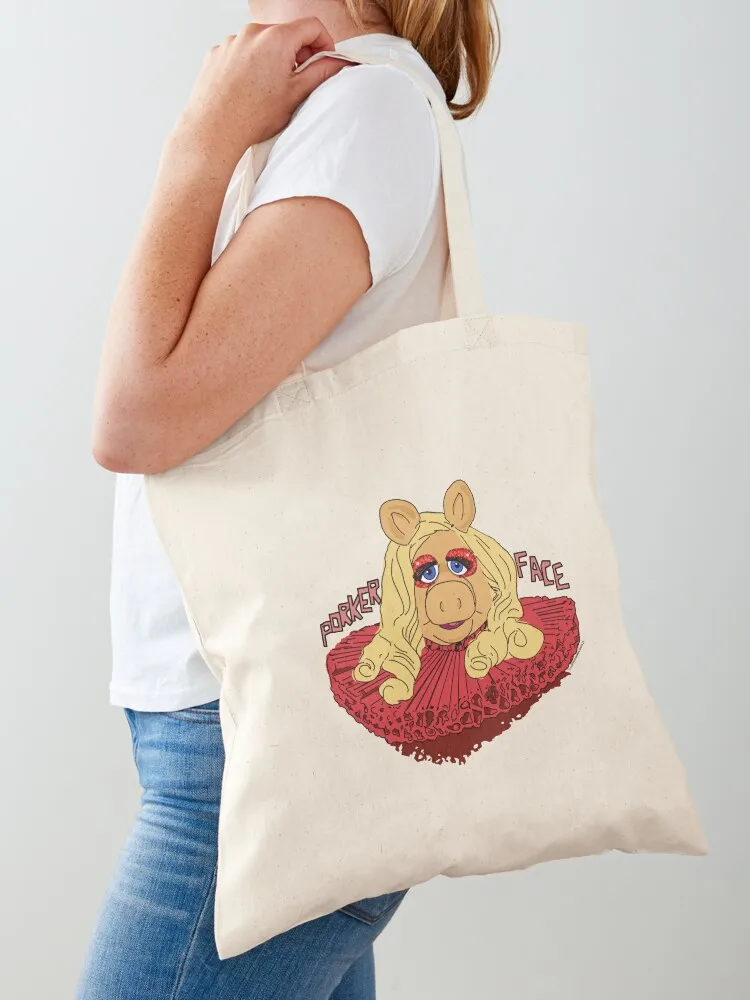 

PORKER FACE - miss piggy is lady gaga! Tote Bag shopping bag logo the tote bag university shopper tote screen