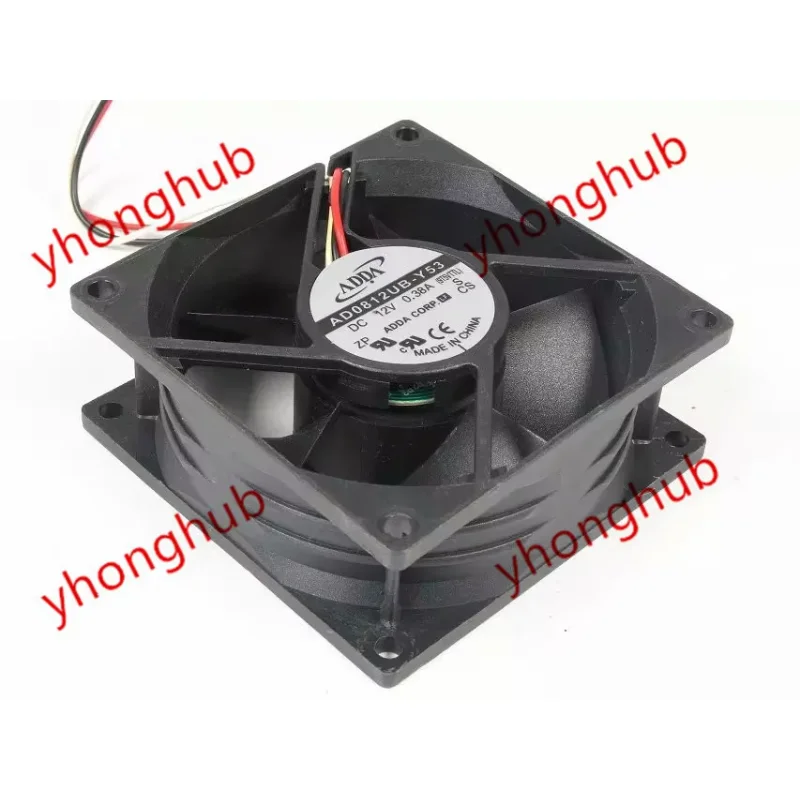 ADDA AD0812UB-Y53 DC 12V 0.38A 3-Wire 80x80x32mm Server Cooling Fan