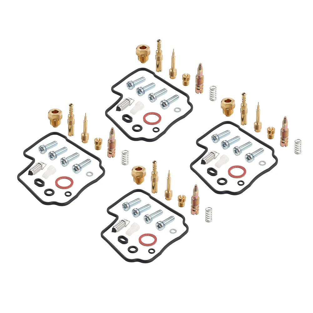 4 Sets Motorbike Carburetor Repair Kit Float Diaphragm For Honda CBR600F Hurricane PC19 PC23 1987 1988 1989 1990