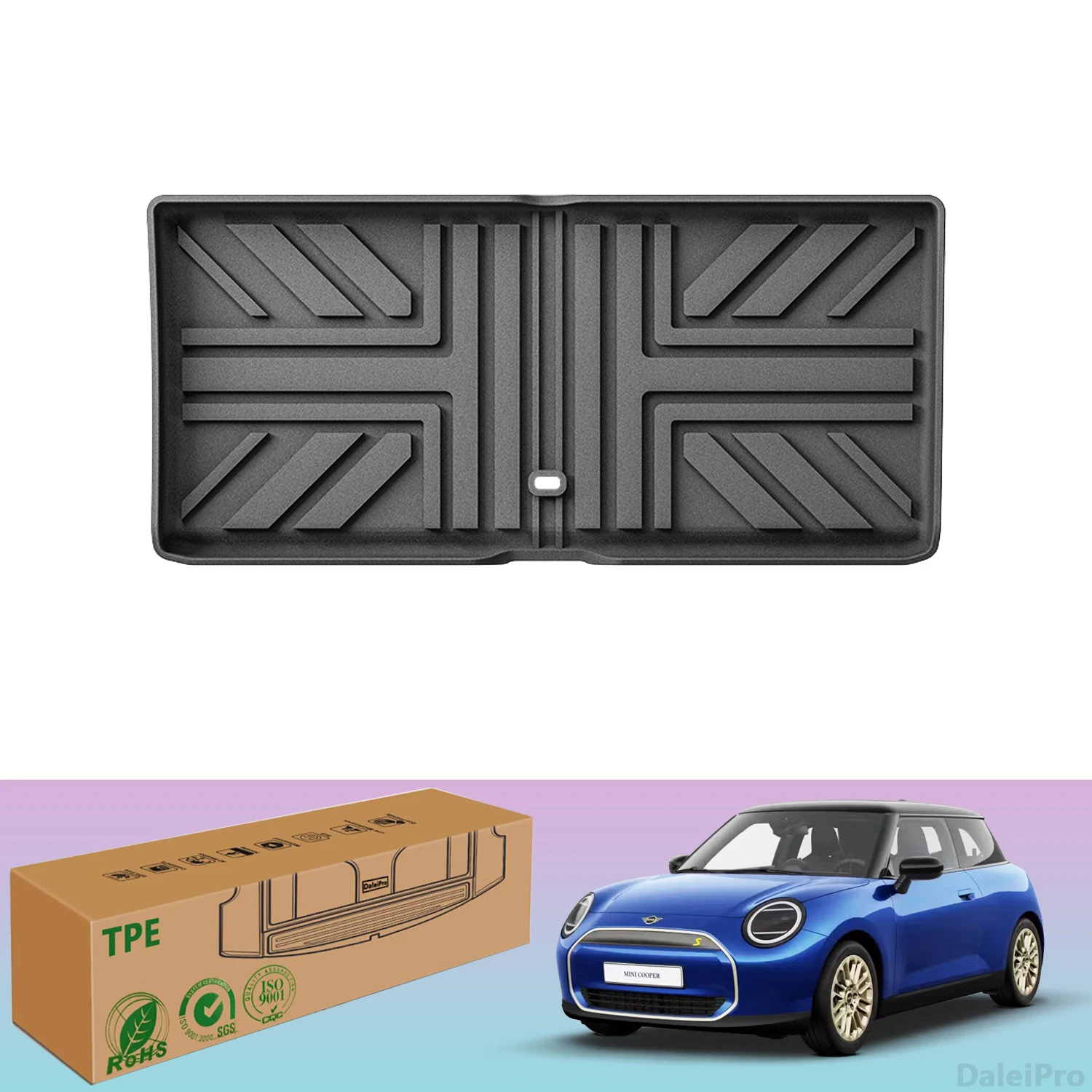 

For BMW Mini Cooper SE 2024 Rear Trunk Mats-TPE Durable Eco-Friendly Cargo Liner All Weather Waterproof Trunk Cover