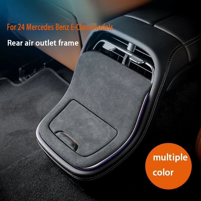 For Mercedes Benz E Class W214 2024 2025 Italy Super Suede car Rear Air Outlet decoration Frame Protection Interior Accessories