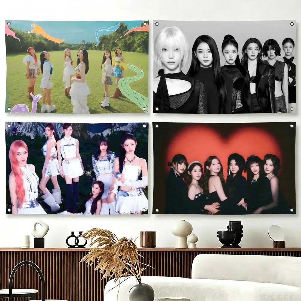 Girl Group Fashion S-STAYC Flags  For Living Room Home Dorm Decor Wall Outdoor Camping Party Banner Gifts