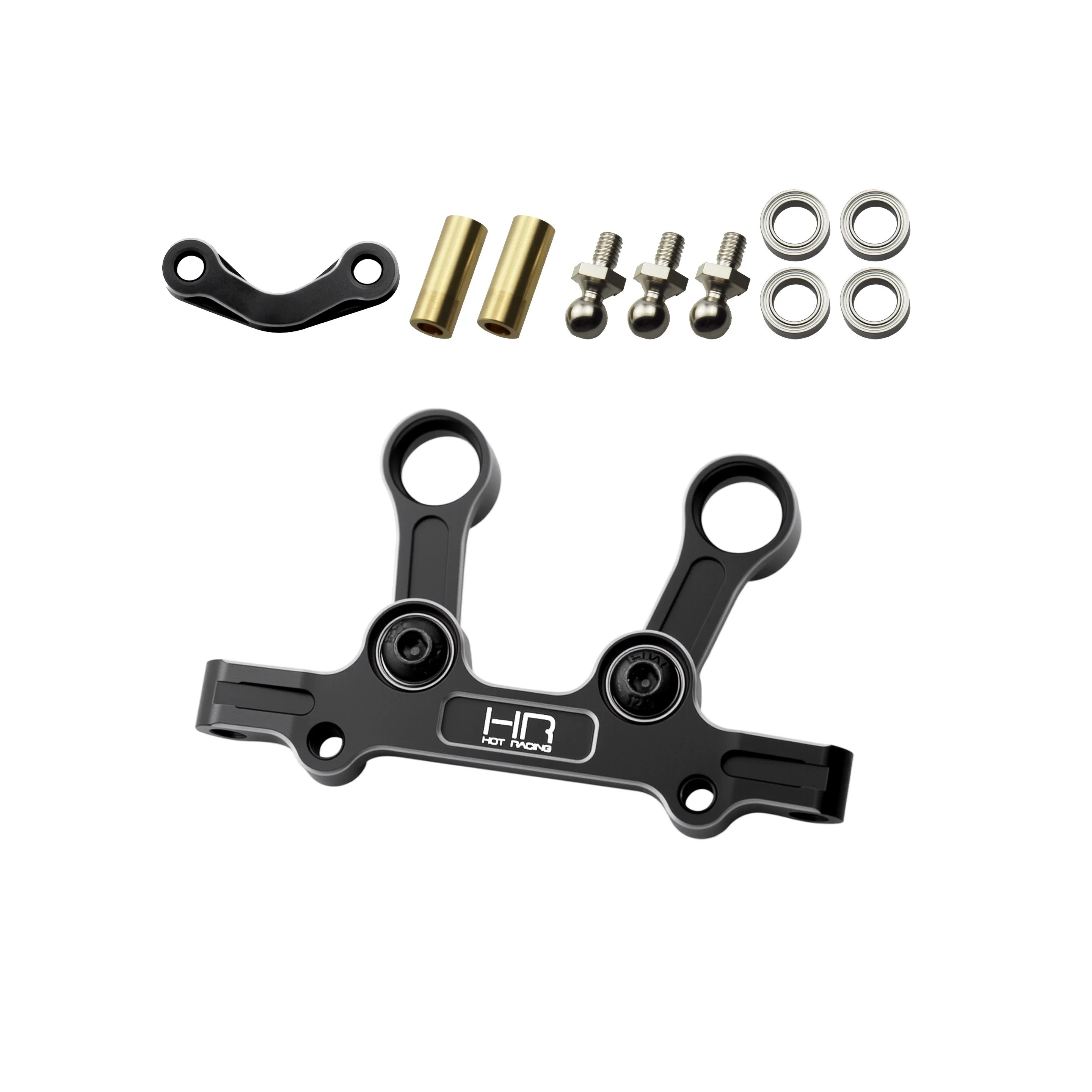 Aluminum Steering Assembly Kit For Tamiya DT‑04 Fighter NXGEN 1/10 RC Buggy Reduce‑Slack Steering Upgrade Parts