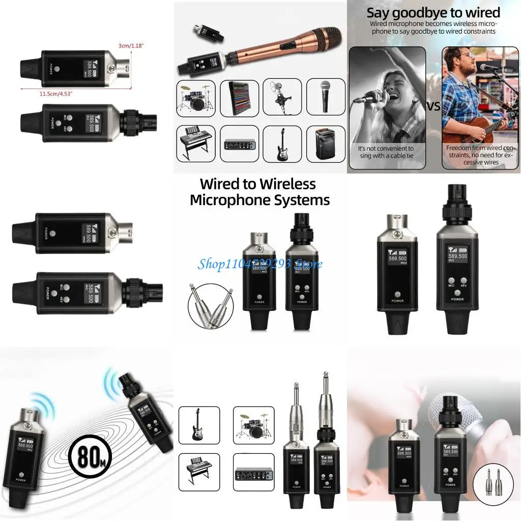 Trasmettitore e ricevitore adattatore per sistema microfonico wireless Y2GD Segnale chiaro e semplice da usare