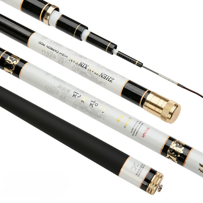 Ultra-Stiff 28-Tune Carbon Fishing Rod - 3.9m/7.2m, Carp Fishing Pole, Fishing Equipment, Jigging Rod