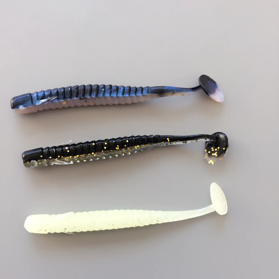 

100 шт. мягкая рыболовная приманка Ripple Shad 7,5 см 2 г для ловли щуки T Tail Pesca Isca искусственная силиконовая приманка
