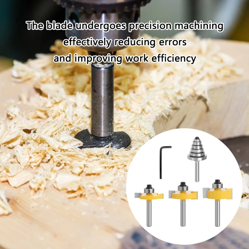 

Durability Solid Steel Rabbeting Routers Set For Professional Carpentry Sharpness, Durability and Impacts Resistance