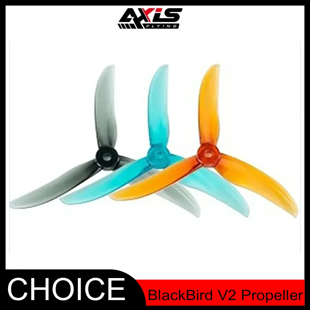 

4-Pairs Axisflying BlackBird V2 BB39 5" 3-Blade Carbon Fiber Propellers | for MANTA V2 True X Frame Kit
