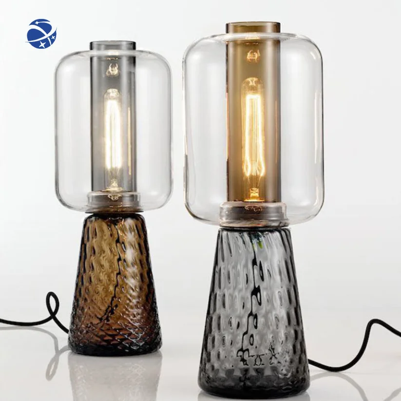 Nordic Led Night Lights Italian Glass Metal Table Lamp Bar Light Romantic Decor Desk Lamp Touch Usb Lamp