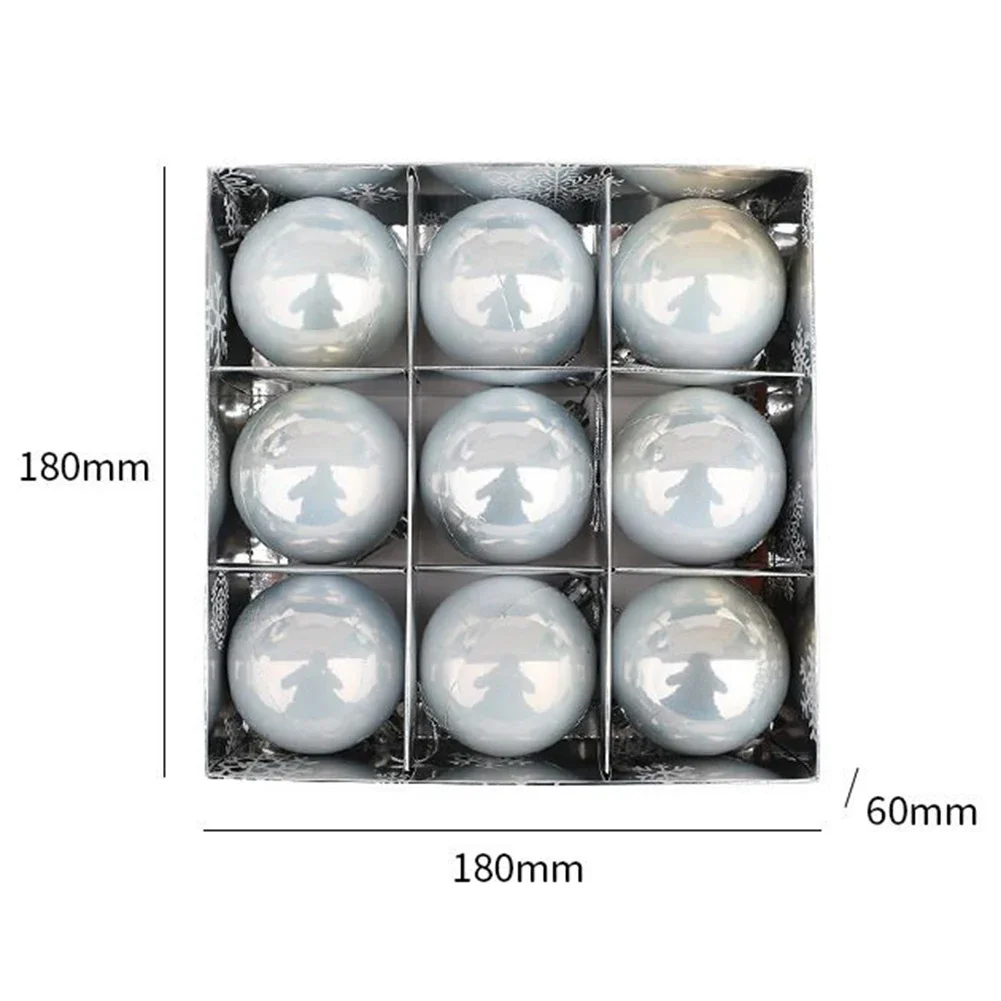 High Quality New Practical Christmas Balls Christmas Decor Pearl Ball Pvc 6cm Diameter 9Pcs/box Christmas Tree