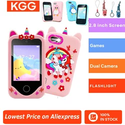 Kids Smart Phone Educational Toys Dual Camera Music Player Baby Phone 32G Memory with Lanyard Game Learning Gifts