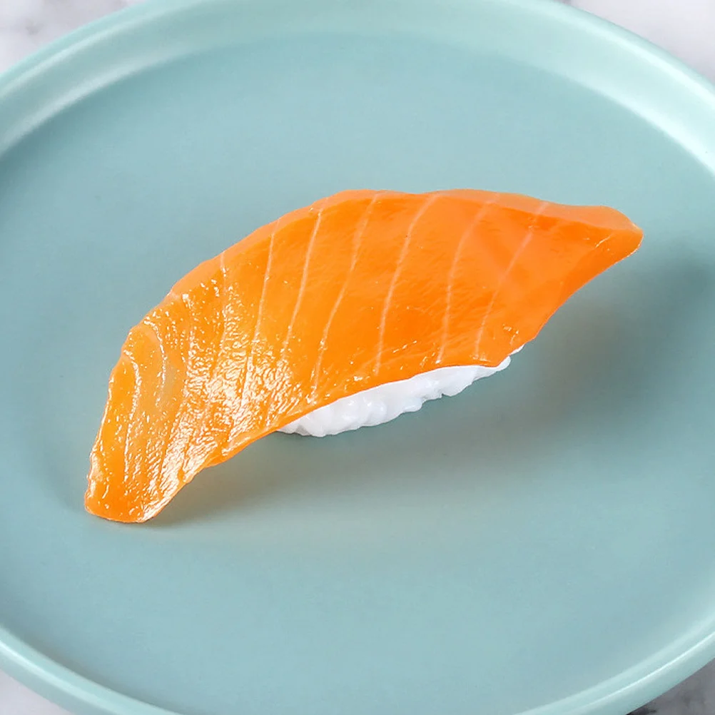 

3pcs Simulated Salmon Slices Pvc Fake Food For Kitchen Restaurant Display Artificial Salmon Props Scene Layout Tools Educational