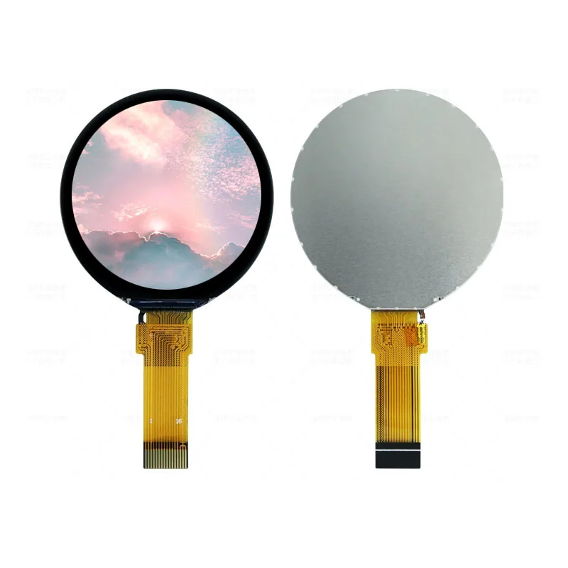 1.5 Inch Round TFT LCD Display 360x360 Resolution, ST77916 Driver, QSPI Interface Color Screen 16-Pin Insertion Small LCD Module