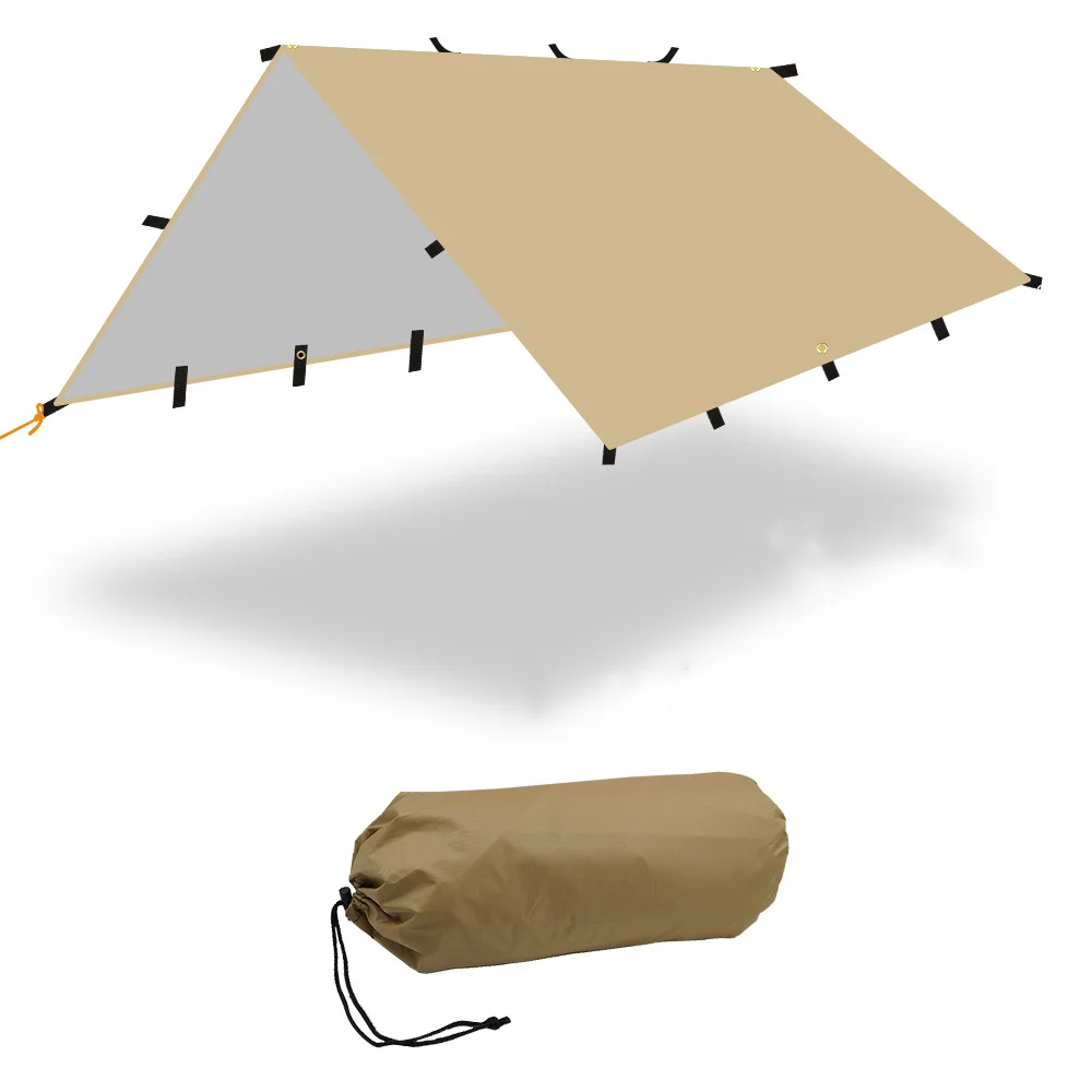 

Multifunctional Four Corner Sunshade Shelter, Outdoor Camping, Waterproof, Hanging Point, Ultraviolet-Proof, on Foot