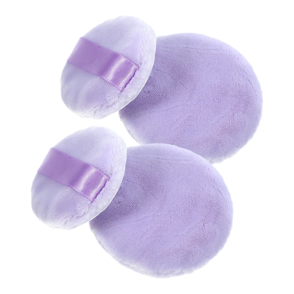 

4Pcs Makeup Puff Cotton Powder Compact Small Size Portable for Face Loose Powder Makeup Tools Face Puff Beauty