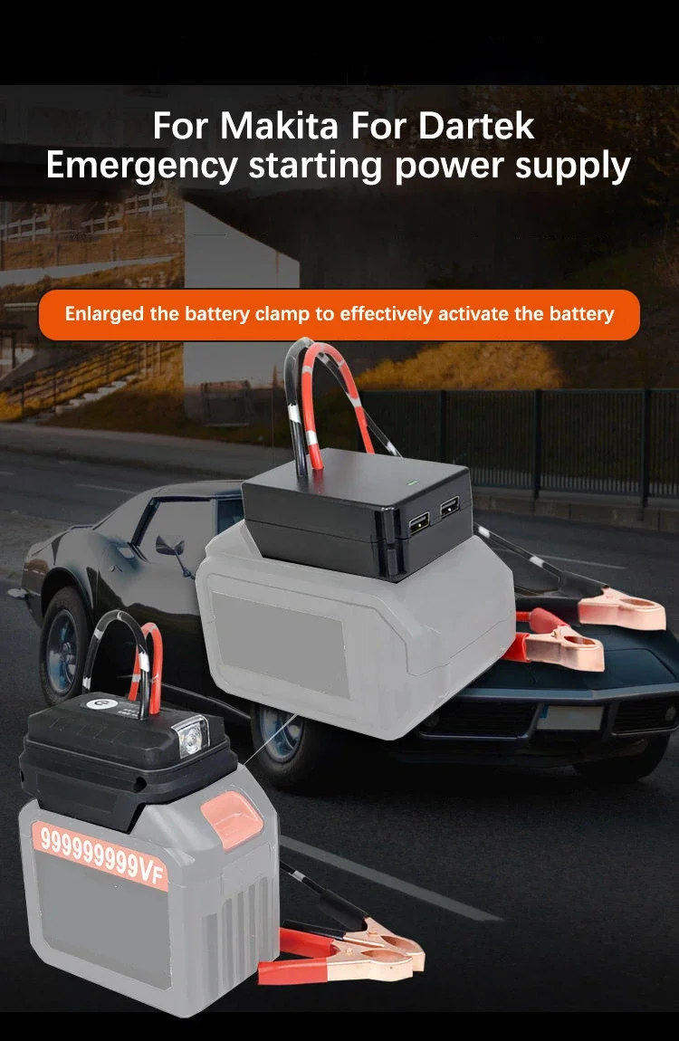 Gaouto Starthilfe Power Bank für Makita 18v Akku | 12v | Tragbar