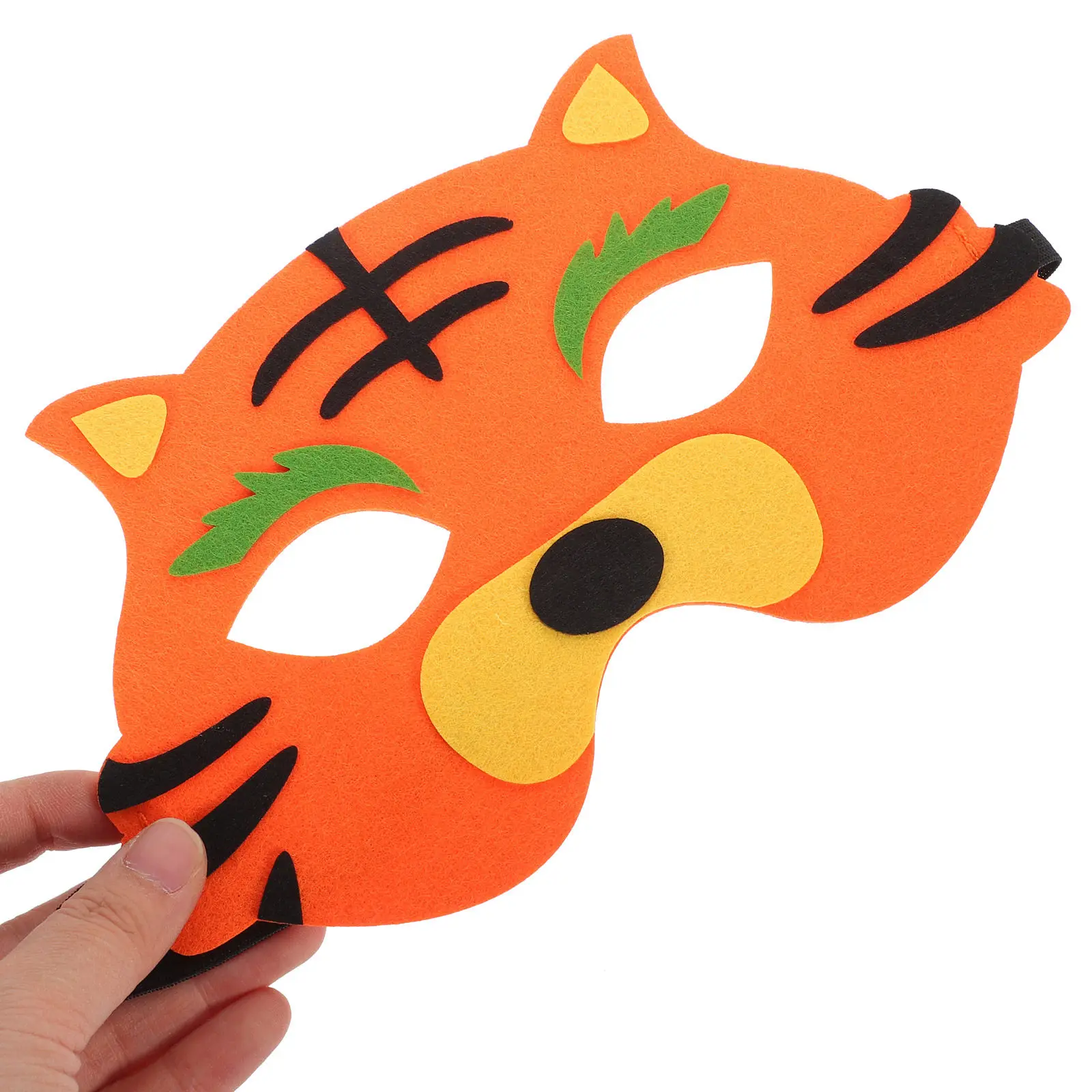 

Kids Tiger Mask Half Face Animal Mask Costume Party Prop Comfortable Non-Irritating Material Universal Adjustable Headband