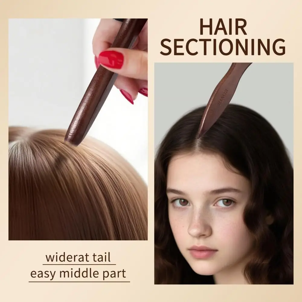 Smooth Boar Bristle Hair Brush Backcombing Wooden Handle Barber Styling Bristle Brush Durable Edge Control Back Hair Brush