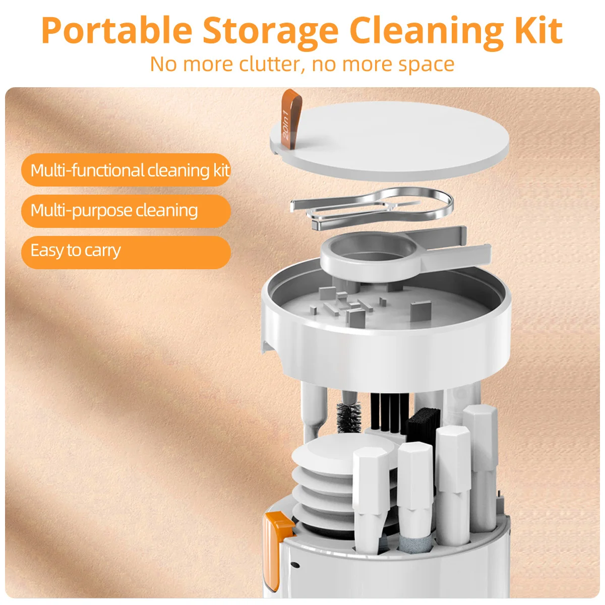 20 في 1 طقم تنظيف فرشاة تنظيف لوحة المفاتيح بلوتوث سماعة تنظيف القلم ل Airpods آيفون أدوات تنظيف Keycap مجتذب عدة