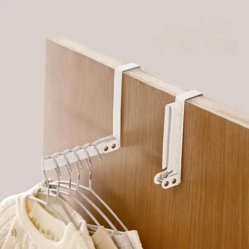 1Pcs Foldable Over Door Hanger Rack With No Drill Design And Space Saving Perfect For Bedroom Bathroom Closet Storage