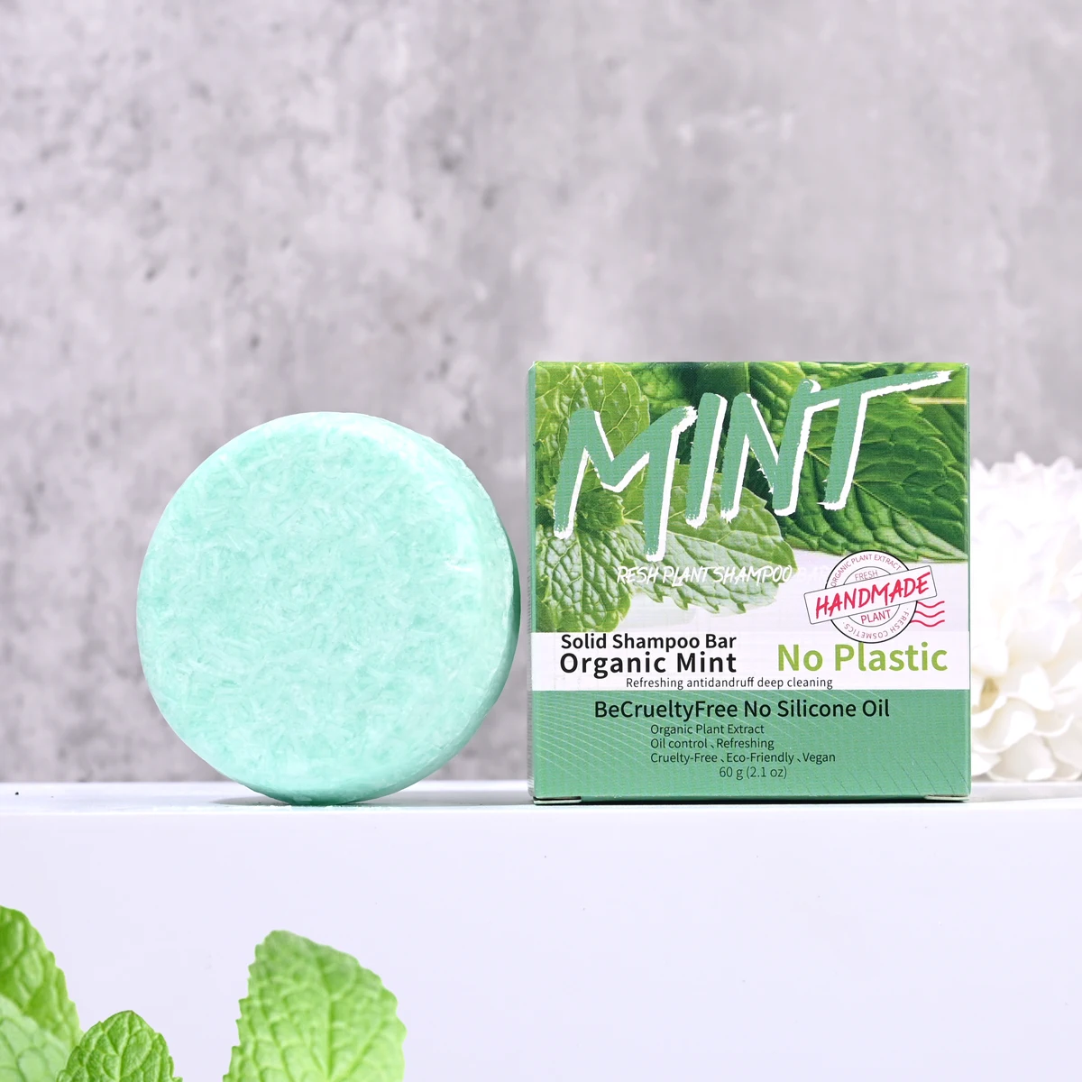 Ice Cool Refreshing Mint Essential Oil Shampoo Hand Soap Solid Shampoo Stick Organic Plant Extract essence Hair Care