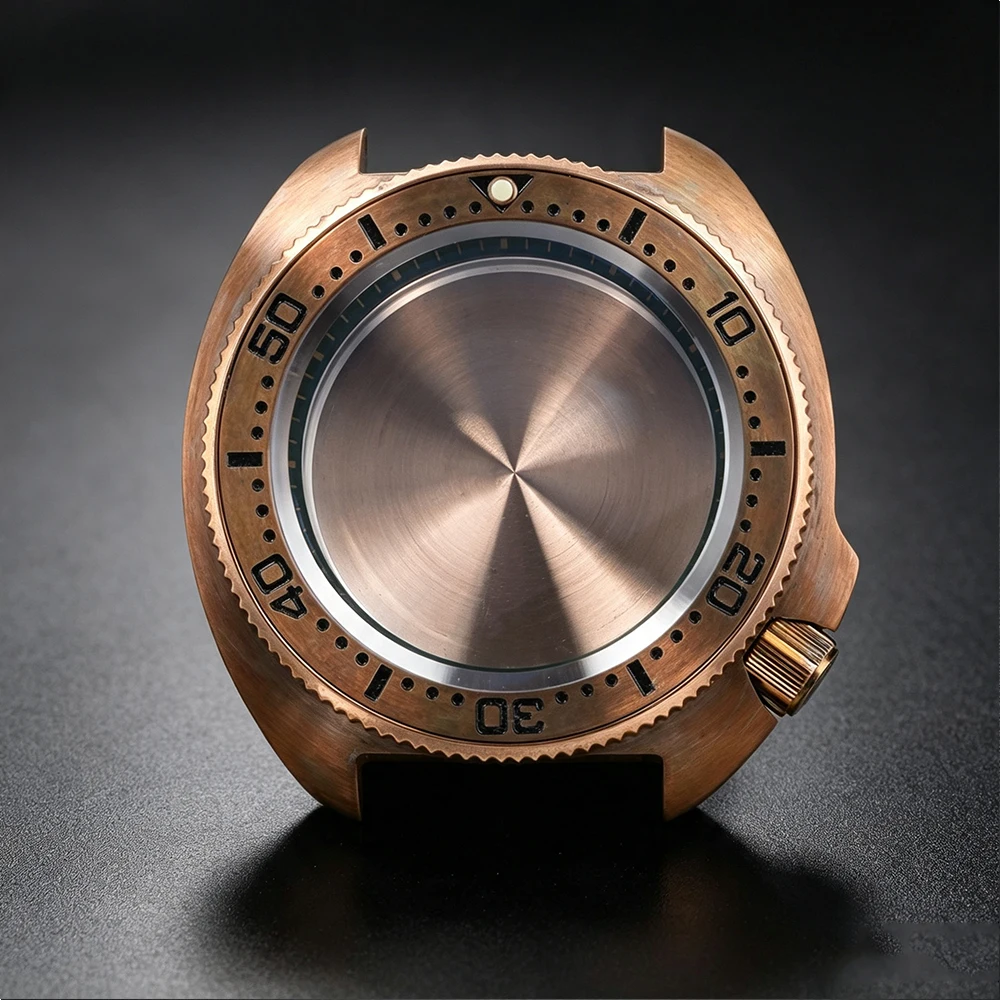 Tin Bronze 6105 Watch Case 4.2 o'clock Crown 28.5 Discs Suitable for NH35 Movement Sapphire Mirror High-Quality
