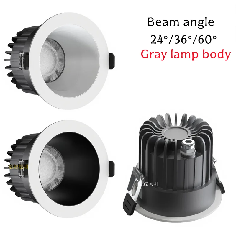 IP54 waterproof downlight for bathrooms and kitchens, moisture-proof ceiling light, anti-glare COB, hotel and villa lighting