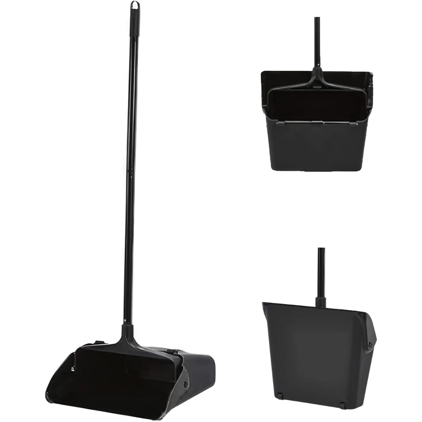 

Поворотная вертикальная совок-щетка с длинной ручкой и колесами, большой емкости, усиленная, для уборки внутри и снаружи помещений, черная