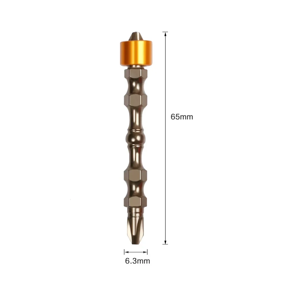 1/10 pz 65mm cacciavite elettrico antiscivolo punta magnetica singola testa cacciavite punta durezza cacciavite elettrico testa a croce