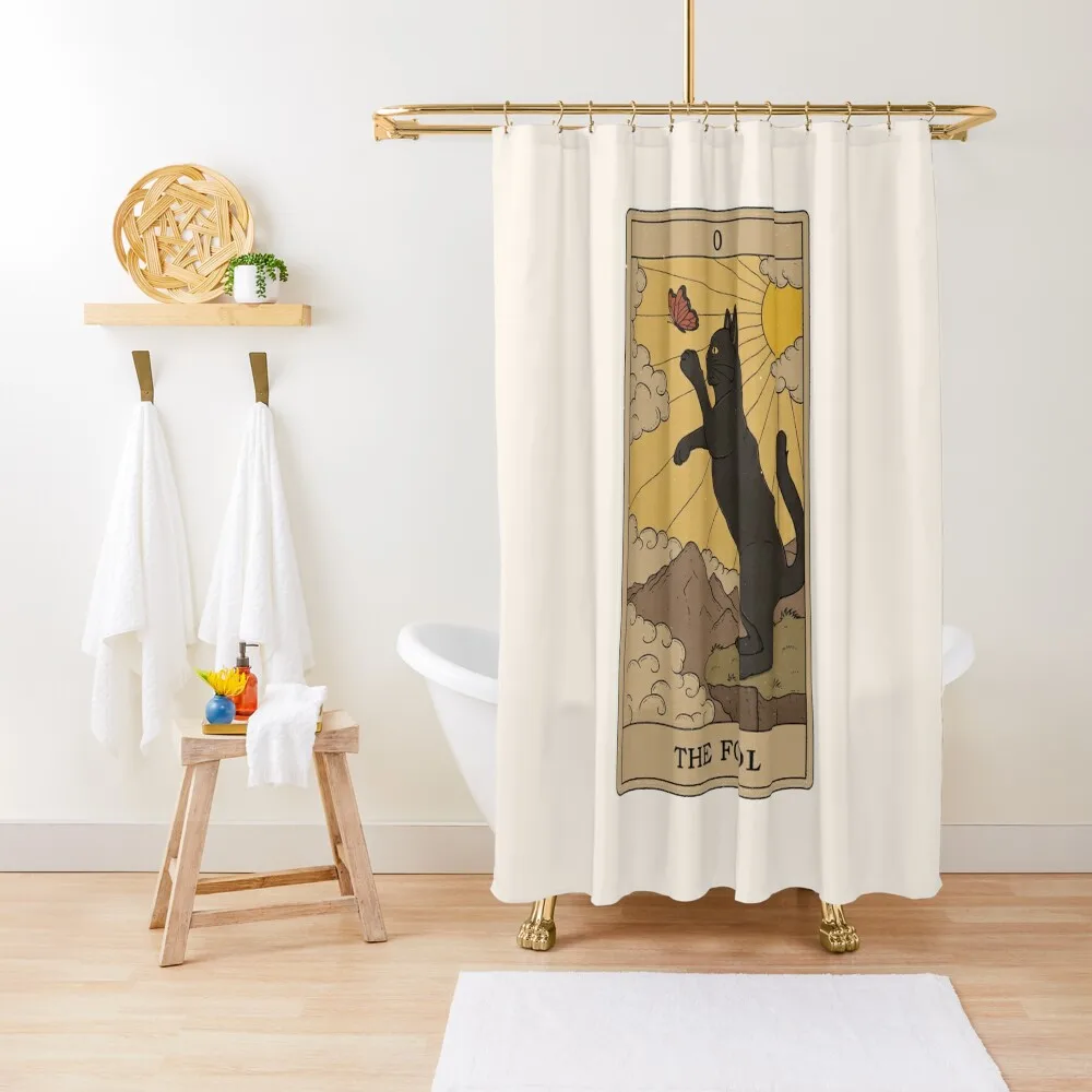 

The Fool - Cats Tarot Shower Curtain Set For Bathroom Shower Set Funny Shower Bathroom For Curtain