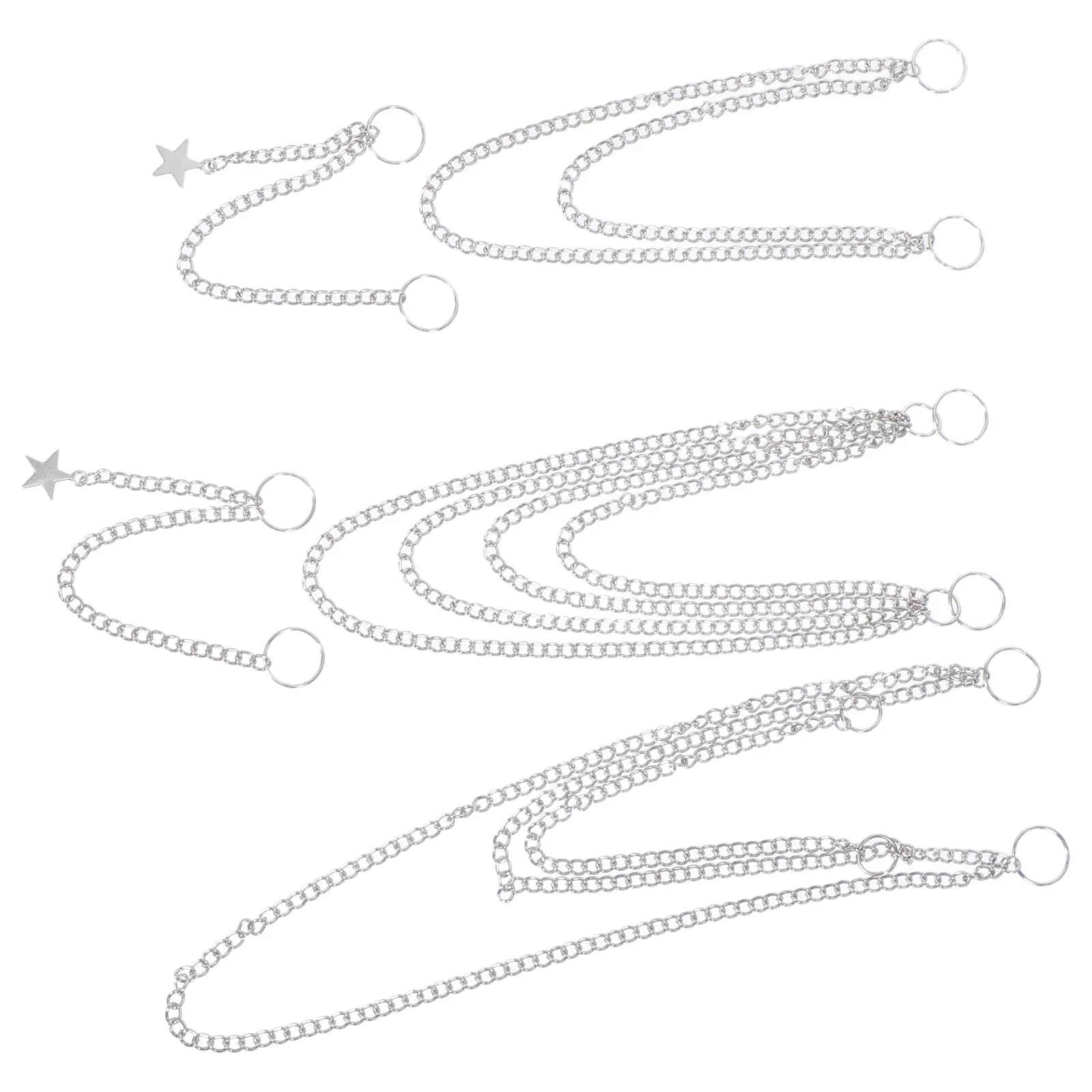 

5Pcs Punk Style Metal Hair Chains for Women Bridal Headpiece Braiding Accessories Hip Hop Party Braid Jewelry Hair Chain