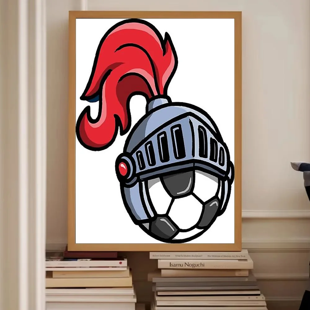 فارس القرون الوسطى قماش جدار الفن الفايكنج خوذة صورة ديكور المنزل فايكنغ ديكور درع طباعة معركة درع الخيال الفن #2