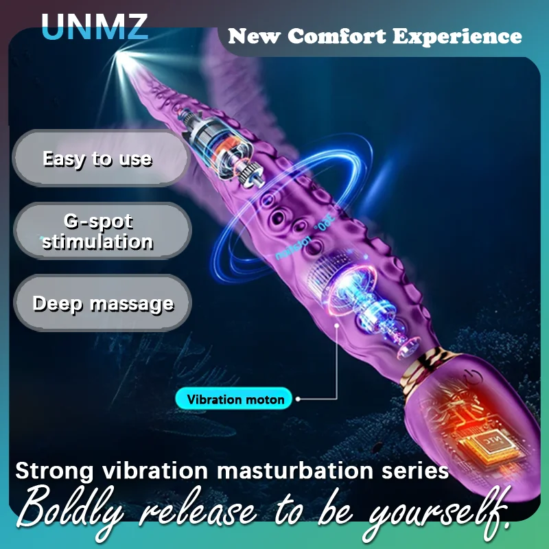 UNMZ AV Vibrator strong multi-frequency vibration female clitoral orgasm masturbation massager adult sex toys tentacle design