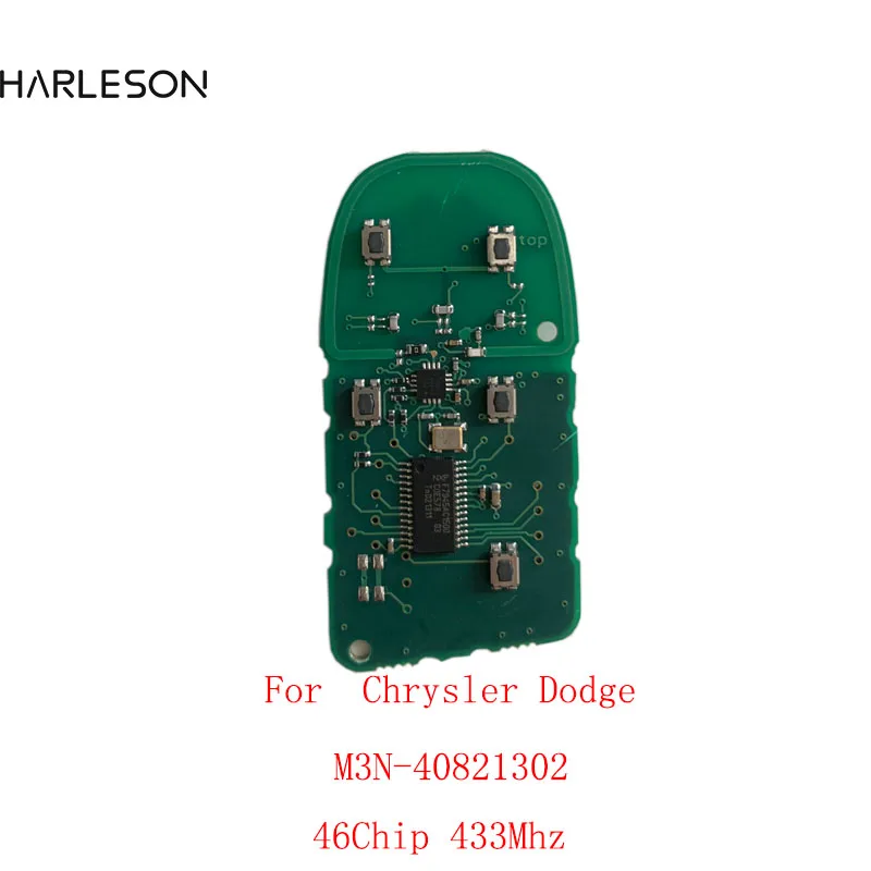 Mando a distancia inteligente para coche, 5 botones, PCB, 433MHz, para Chrysler, Dodge, Charger, Journey, Challenger, Durango 300, HITAG 2, 46, chip