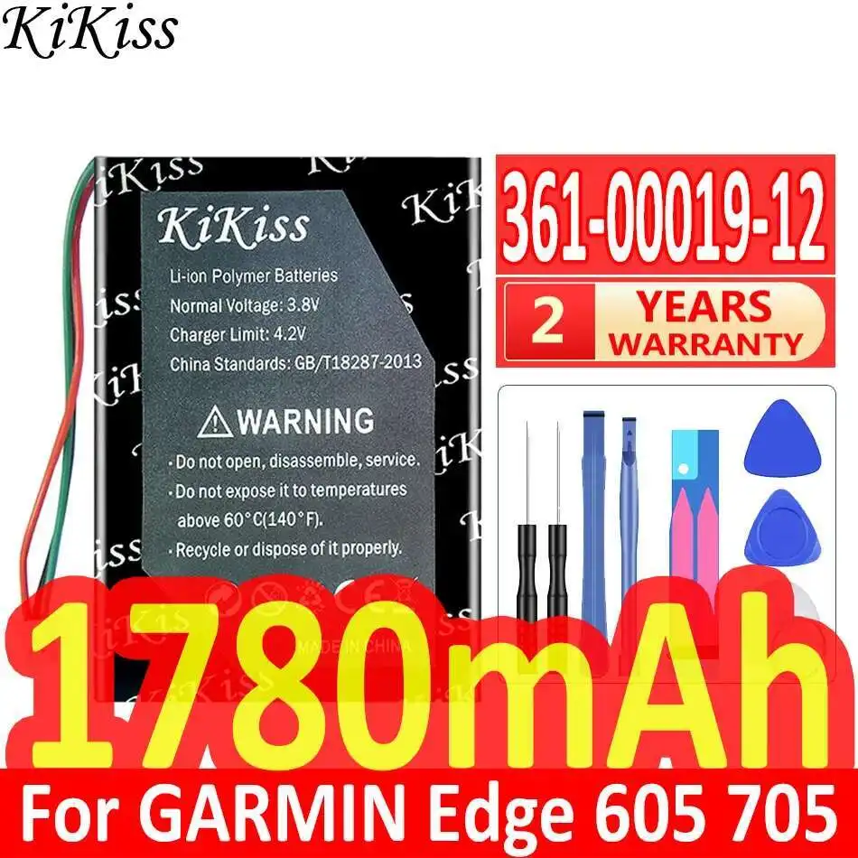 

Long-Lasting 1780Mah 361-00019-12 361-00019-14 Gps Battery Premium Replacement For Garmin Edge 605 705