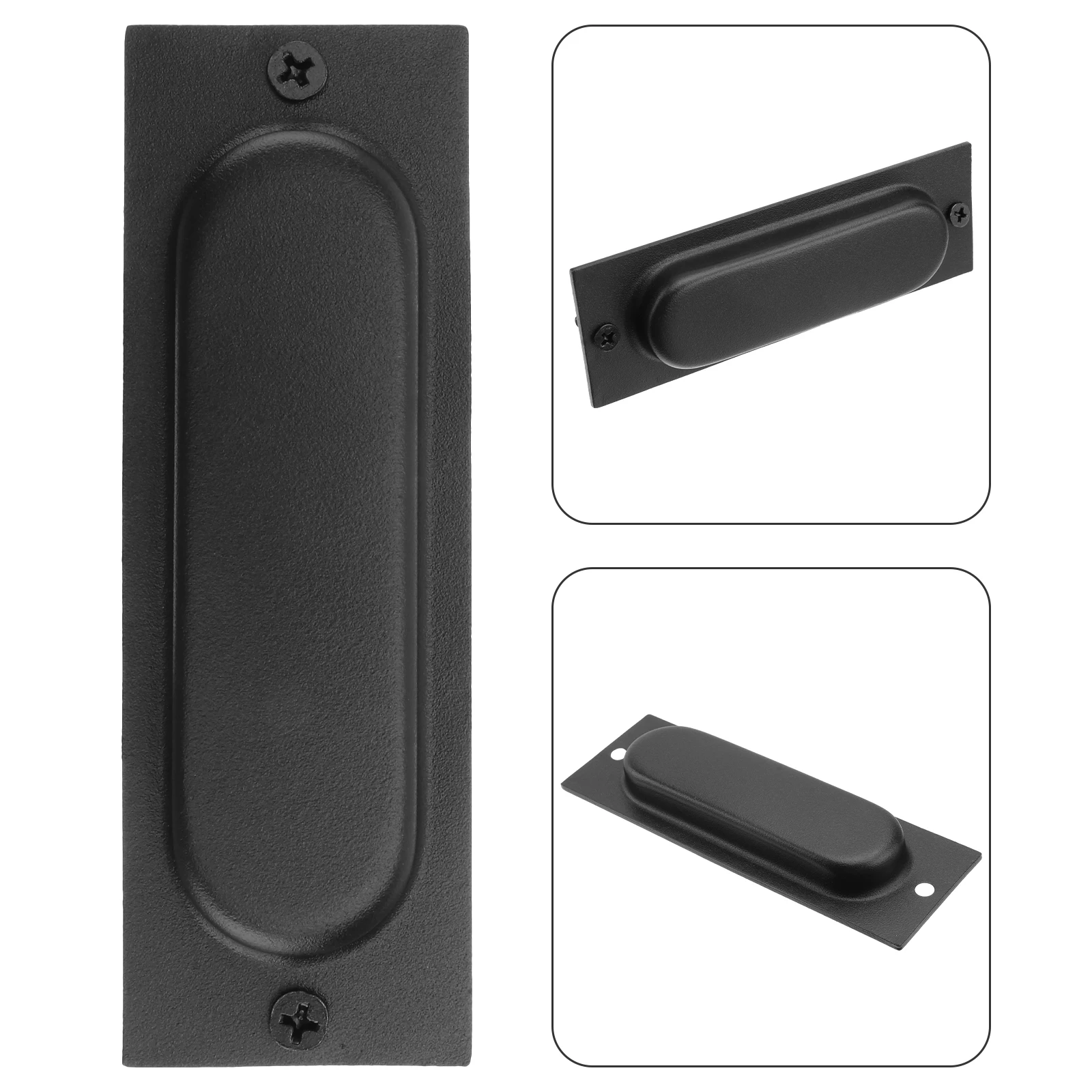 Square Stainless Handle for Sliding Barn Floding Door Pull Door Pull Black Hidden Invisible Foldable Hardware Durability