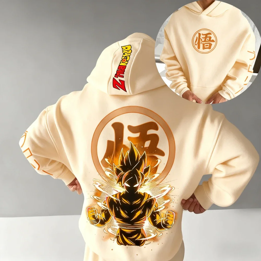 

2026 Dragon Ball New Hoodie Super Saiya Pure Cotton Soft Elastic Warm and Fashionable Men's and Women's Multifunctional Top