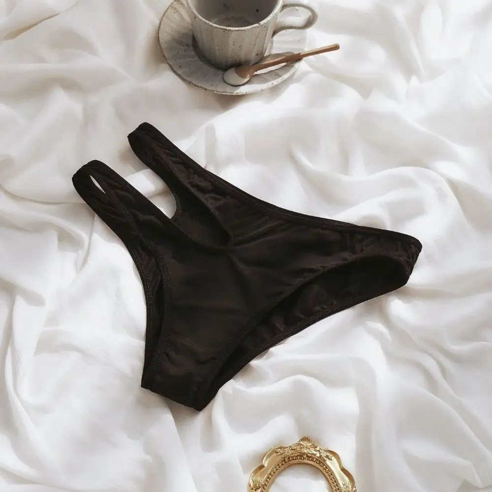 Underwear Leopard Print Panties Asymmetric Shape Leopard/Black/White Leopard Briefs Women Fashion Ice Silk Underpants Home