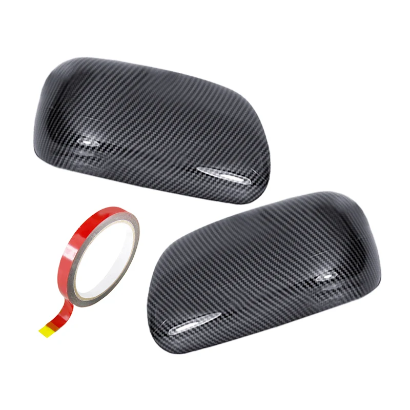 1 Pair Plastic Side Rearview Mirror Covers Trims Carbon Fiber Grain Fit for Lexus IS300 Sedan Wagon 2001 2002 2003 2004 2005