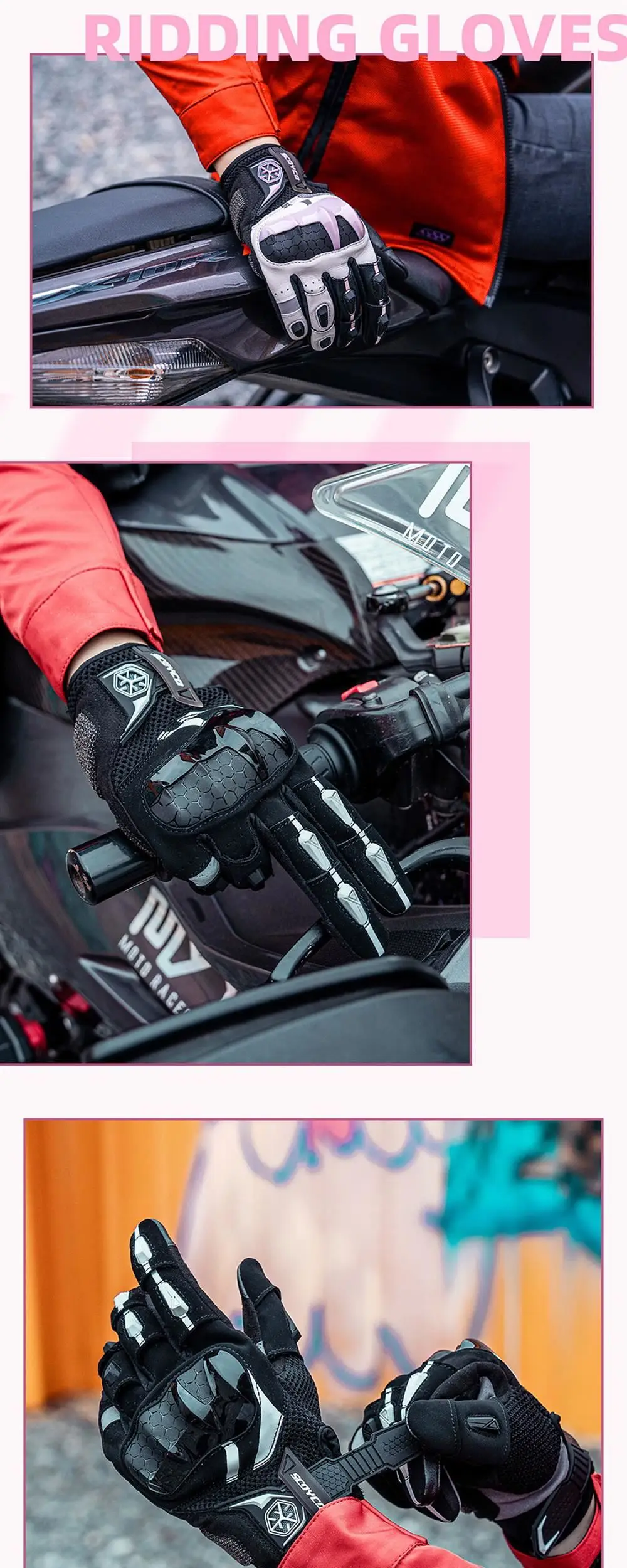SCOYCO Motorrad Handschuhe Männer Frauen Sommer Atmungsaktive Anti-herbst Luva Motocross Reiten Handschuhe Wasserdichte Moto Touchscreen Guantes – Detail 12