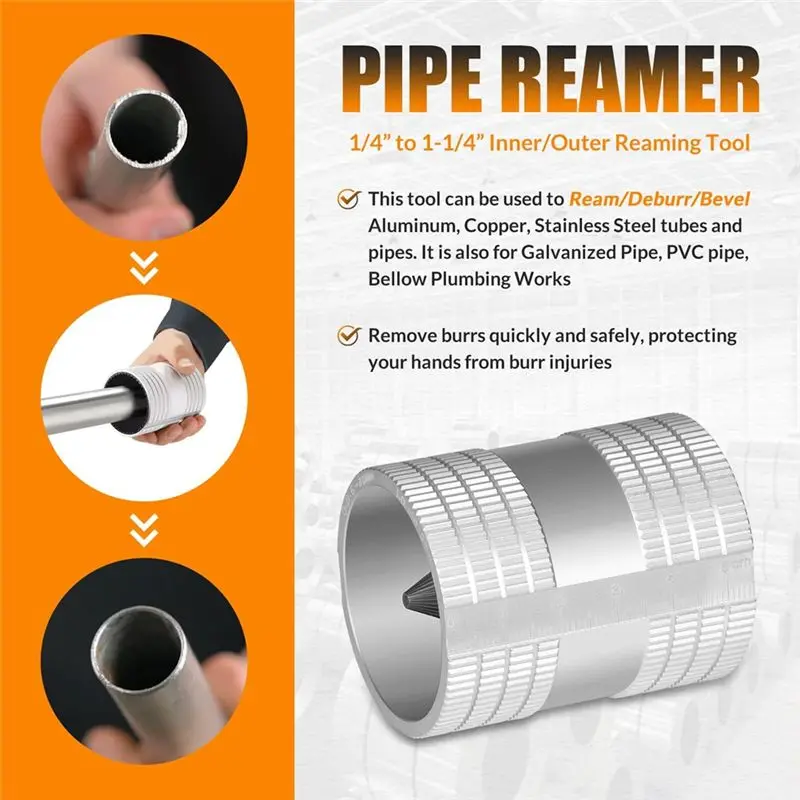 RABIT AS59~ Outer Reaming Tool Replace For29983 Model 223S Reamer Ream/Deburr/Bevel Aluminum, Copper