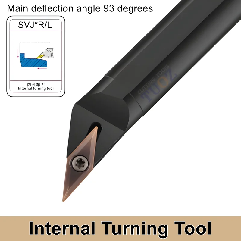 

Держатель инструмента для внутренней токарной обработки TUOZ SVJCR S10K- S12M- S16Q- S20R- SVJCR11 SVJCL11 Режущий брусок для токарного станка с ЧПУ VCMT Вставки VCGT