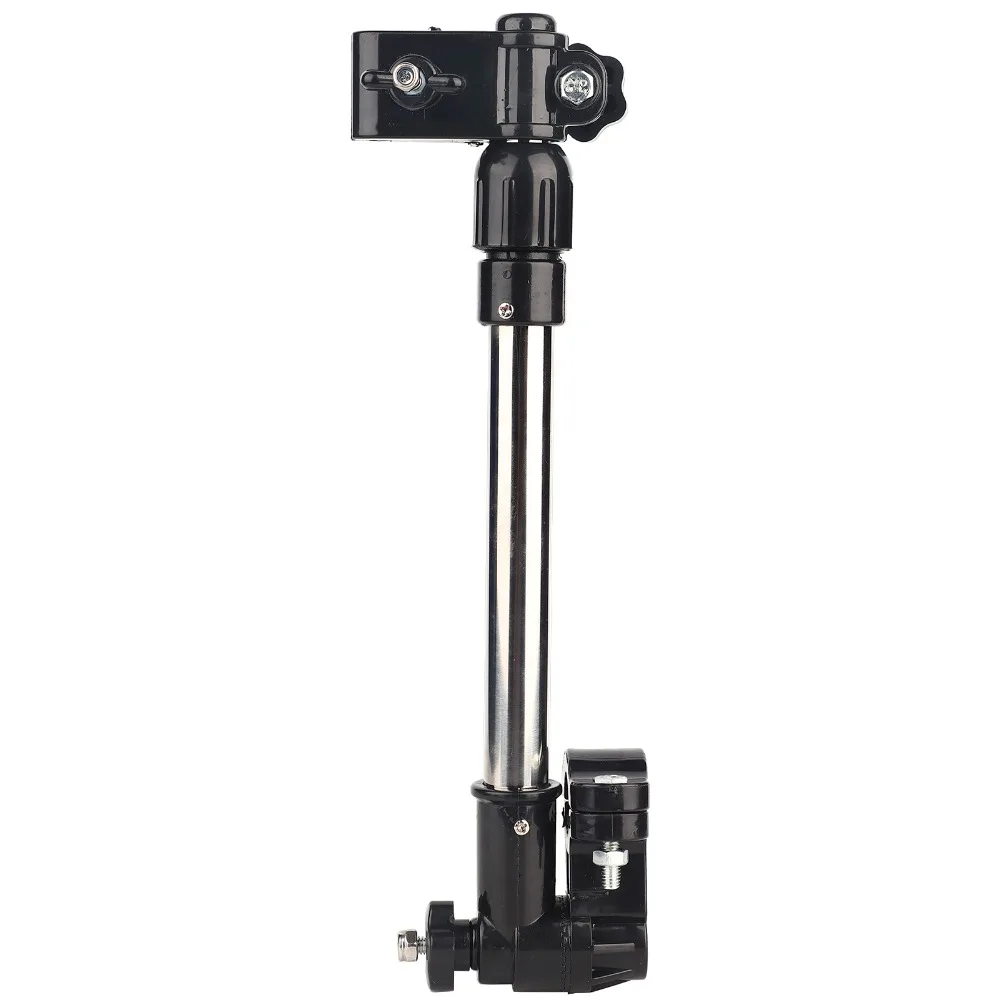 Adjustable Umbrella Stand ABS + Stainless Steel Black+Silver Umbrella Clamp Holder Easy To Install Heavy-Duty