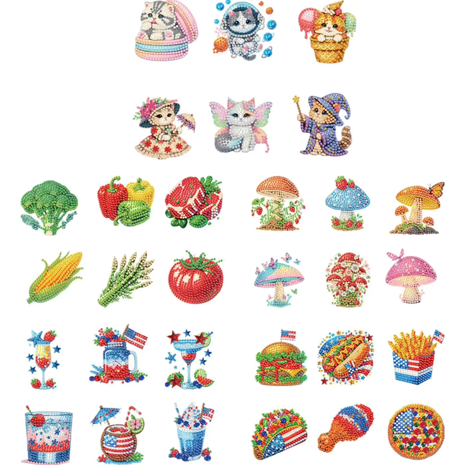 6Pcs 2D/Flat Diy Di…