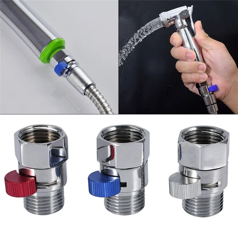 1/2/3pcs Bathroom Shower Brass Junction Water Flow Control Valve Straight through Shu -off Angle Valve Bath Water Tap Accessory
